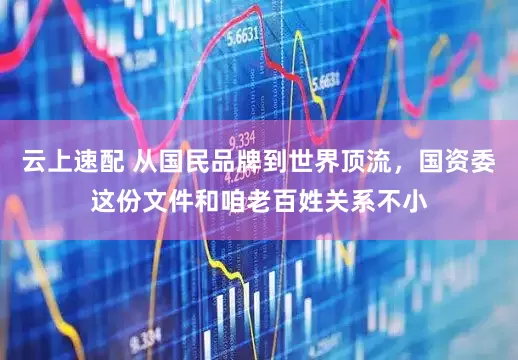 云上速配 从国民品牌到世界顶流，国资委这份文件和咱老百姓关系不小