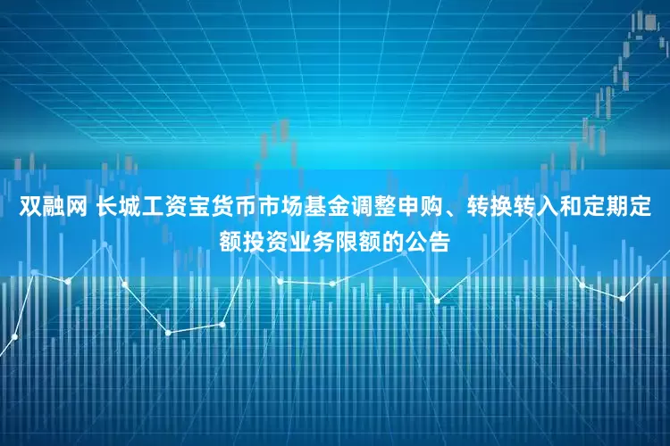 双融网 长城工资宝货币市场基金调整申购、转换转入和定期定额投资业务限额的公告