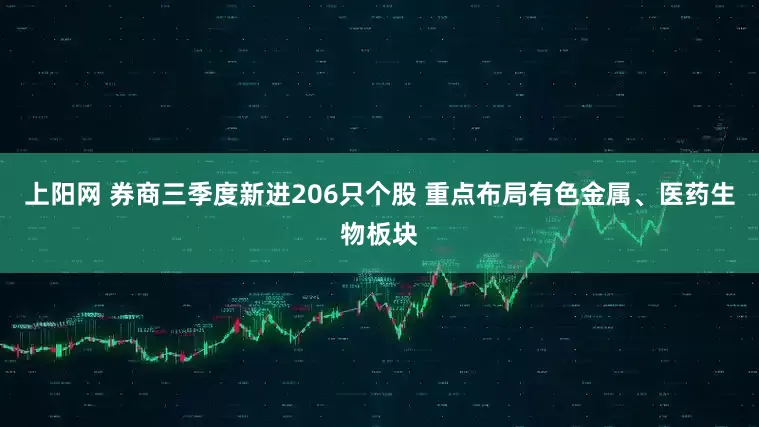 上阳网 券商三季度新进206只个股 重点布局有色金属、医药生物板块